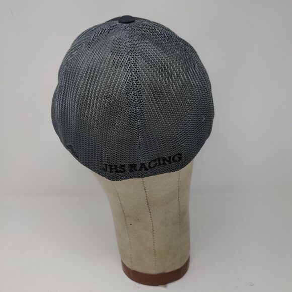 JHS Racing Pacific Headwear Black Gray Fitted Cap Hat Size L - XL Horse - Picture 7 of 11